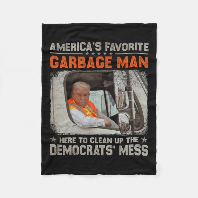 Trump 2024 Election Trump Garbage Man Vote Trump P Fleece Blanket (Front)