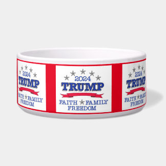 Trump 2024 Faith, Family, Freedom Pet Bowl