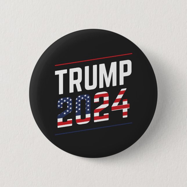Trump 2024 Fan Design  6 Cm Round Badge (Front)
