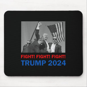 Trump 2024 Fight Fight Fight Donald Trump Fist Pum Mouse Pad