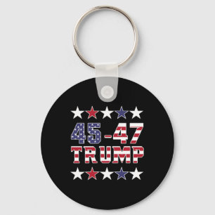 Trump 2024 Fight Fist Pump Us Flag Vintage Mega (o Key Ring