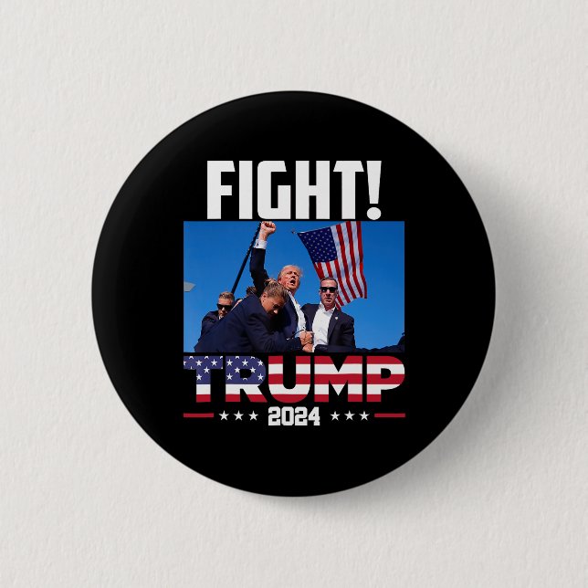 Trump 2024 Fight Fist Rally Trump Rally 2024 Ameri 6 Cm Round Badge (Front)