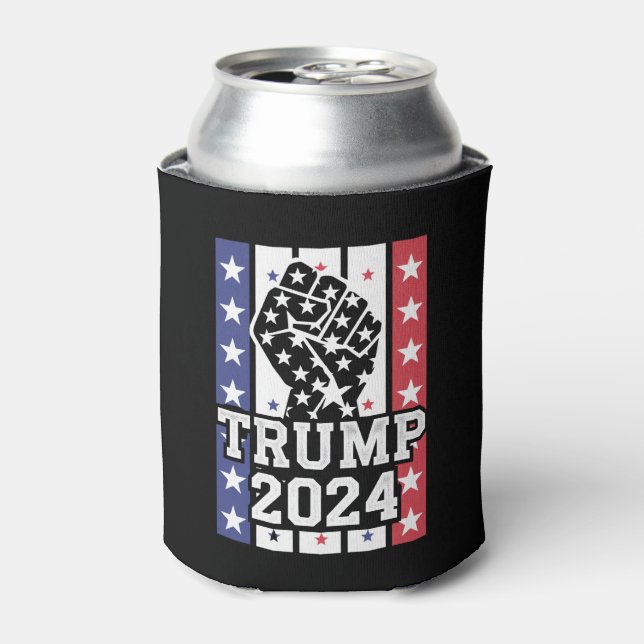 Trump 2024 Fist Outlaw Hillbilly J.D.Vance 2024 Can Cooler (Can Front)