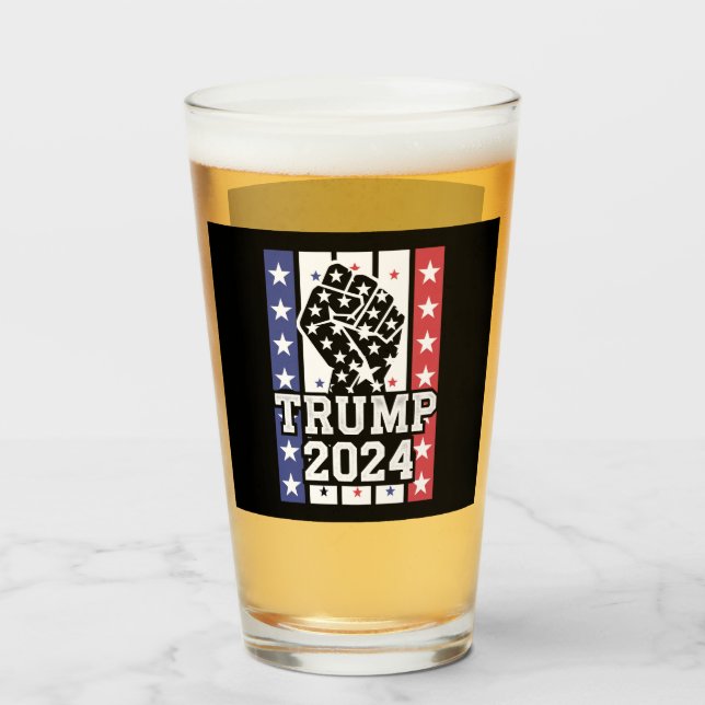 Trump 2024 Fist Outlaw Hillbilly J.D.Vance 2024 Glass (Front Filled)