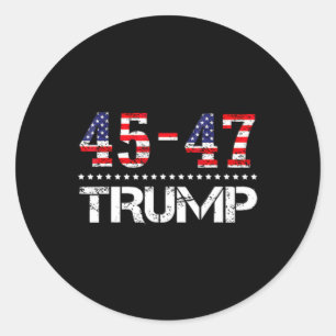 Trump 2024 Flag (on Byck) Take America Ck Trump Fl Classic Round Sticker