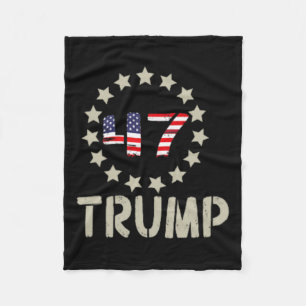Trump 2024 Flag (on Byck) Take America Ck Trump Fl Fleece Blanket