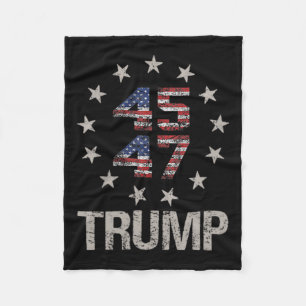 Trump 2024 Flag (on Byck) Take America Ck Trump Fl Fleece Blanket