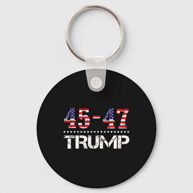 Trump 2024 Flag (on Byck) Take America Ck Trump Fl Key Ring (Front)