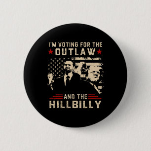 Trump 2024 Flag Outlaw Hillbilly J.d.vance 2024 Do 6 Cm Round Badge