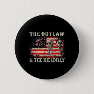 Trump 2024 Flag Outlaw Hillbilly J.d.vance 2024 Do 6 Cm Round Badge