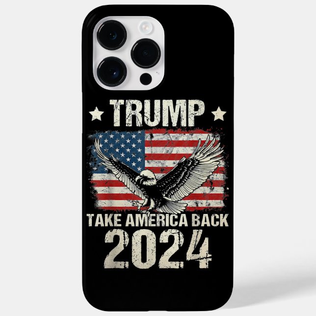 Trump 2024 flag take America back men women Trump  Case-Mate iPhone Case (Back)