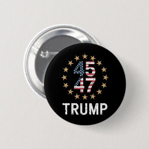 Trump 2024 Flag Take America Back Trump 45 47 6 Cm Round Badge