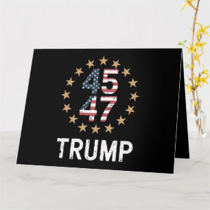 Trump 2024 Flag Take America Back Trump 45 47 Card