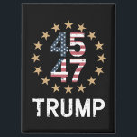Trump 2024 Flag Take America Back Trump 45 47  Magnet<br><div class="desc">Trump 2024 Flag Take America Back Trump 45 47</div>
