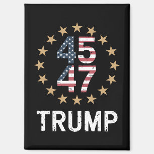 Trump 2024 Flag Take America Back Trump 45 47  Magnet