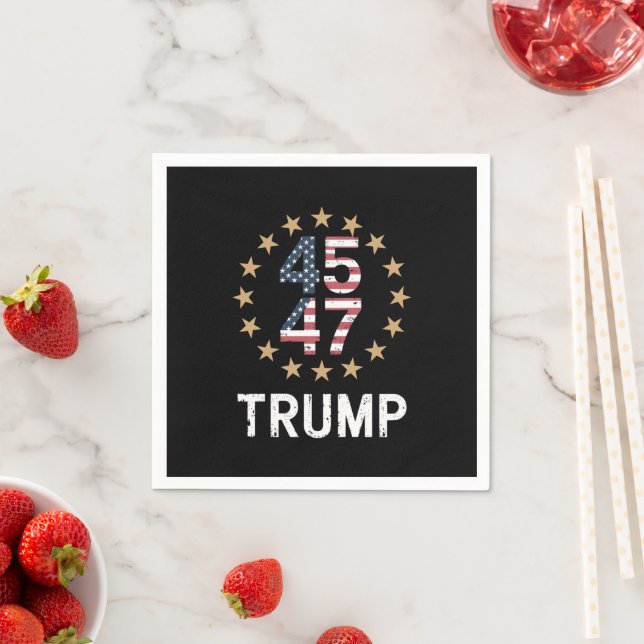 Trump 2024 Flag Take America Back Trump 45 47  Napkin (Insitu)