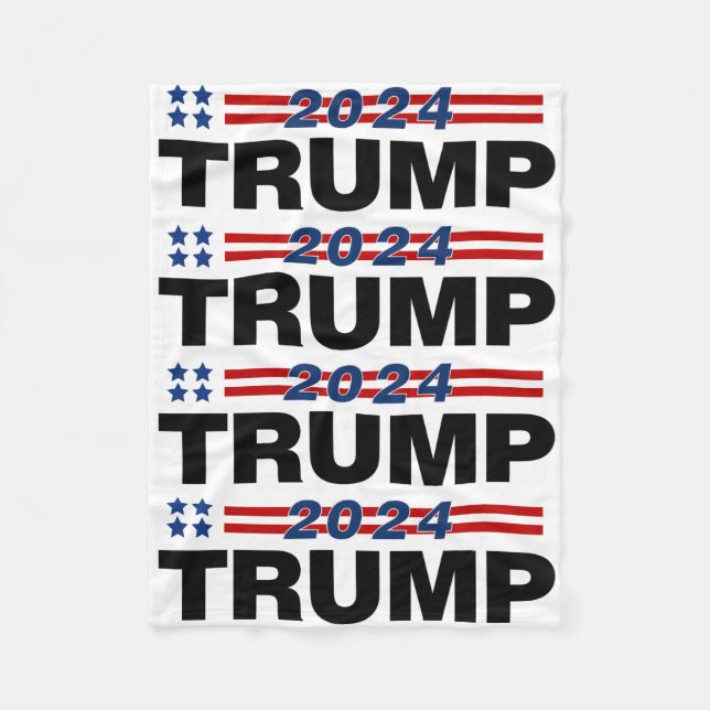 Trump 2024 fleece blanket (Front)