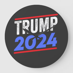 Trump 2024 For President Donald Jr. Maga Election Large Clock