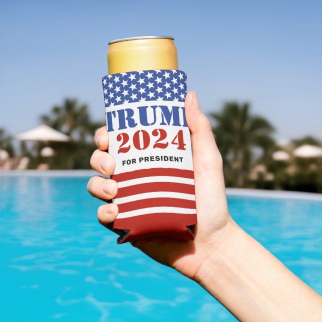 Trump 2024 for President Election Campaign Seltzer Can Cooler (In Situ Pool)