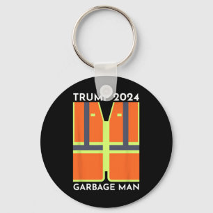Trump 2024 Garbage Man Funny Garbage Patriots Supp Key Ring