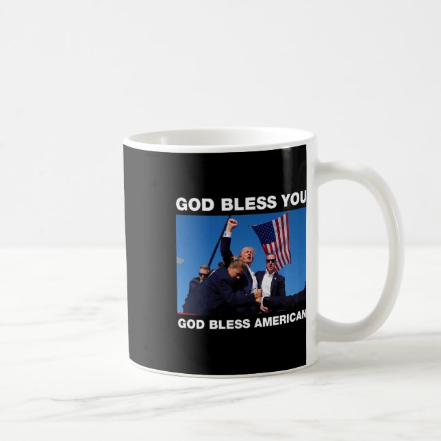Trump 2024 God Bless You - God Bless America  Coffee Mug (Right)