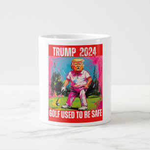 TRUMP 2024 GOLF USED TO BE SAFE LARGE COFFEE MUG