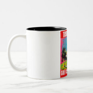 TRUMP 2024 GOLF USED TO BE SAFE Two-Tone COFFEE MUG