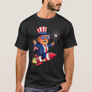 Trump 2024 Happy 4th Of July Trump American Flag  T-Shirt