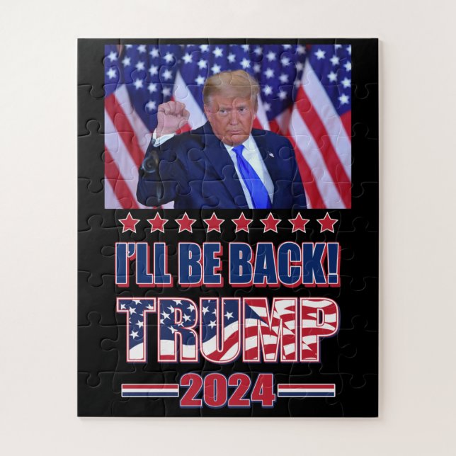Trump 2024 I'll Be Back Jigsaw Puzzle (Vertical)