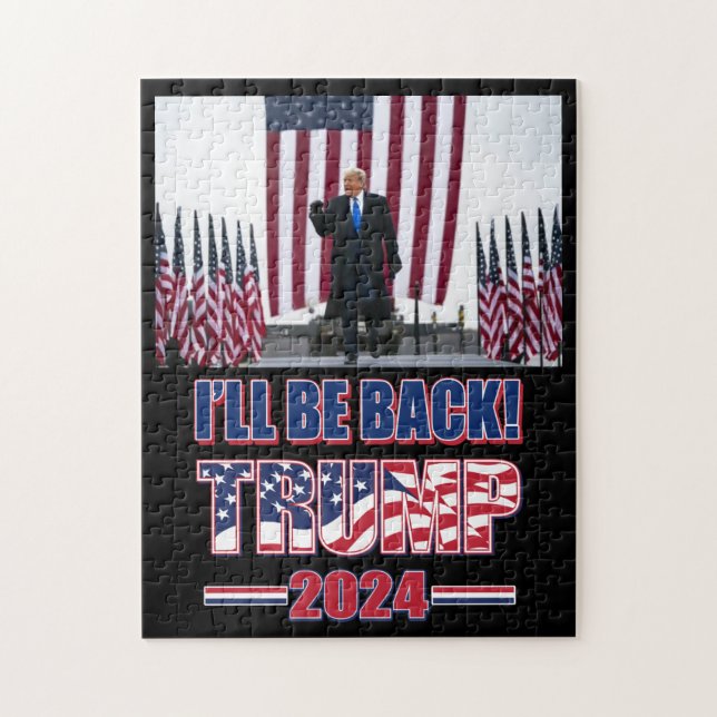 Trump 2024 Ill Be Back Jigsaw Puzzle (Vertical)