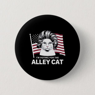 Trump 2024 I'm Voting For The Alley Cat Republican 6 Cm Round Badge