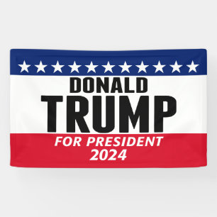 Trump 2024 Keep America Great - blue red Banner