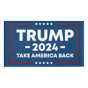 Trump 2024 Keep America Great - classic design Car Name Tag