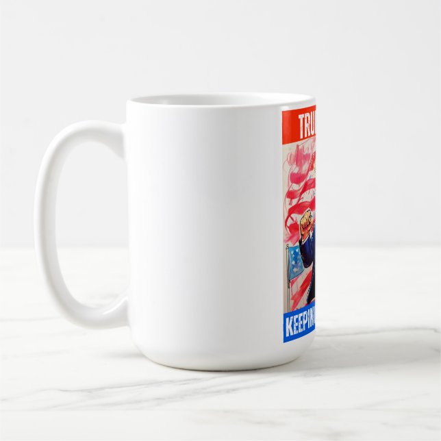 TRUMP 2024 KEEPING AMERICA FIRST COFFEE MUG (Left)