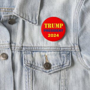 TRUMP 2024 LAPTOP 6 CM ROUND BADGE