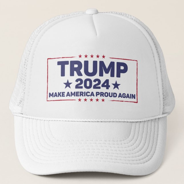 Trump 2024 - Make America Proud Again Trucker Hat (Front)