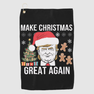 Trump 2024 Make Christmas Great Again Election Golf Towel
