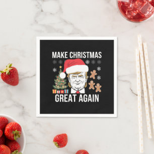 Trump 2024 Make Christmas Great Again Election Napkin