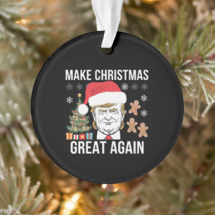 Trump 2024 Make Christmas Great Again Election Ornament