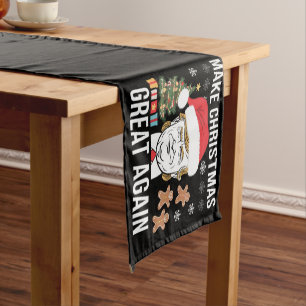 Trump 2024 Make Christmas Great Again Election Short Table Runner