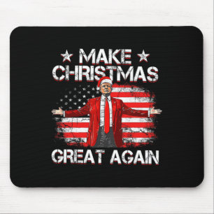 Trump 2024 Make Christmas Great Again Funny Trump Mouse Pad