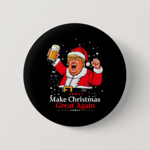 Trump 2024 Make Christmas Great Again Trump Xmas T 6 Cm Round Badge