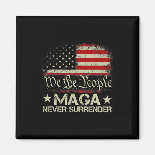 Trump 2024 Mega Never Surrender Us American Flag M Magnet