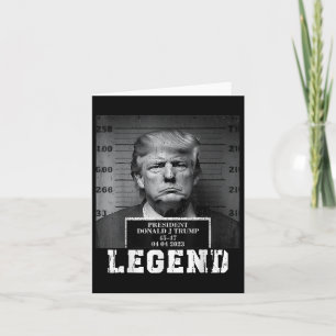 Trump 2024 Mugshot President Legend Card