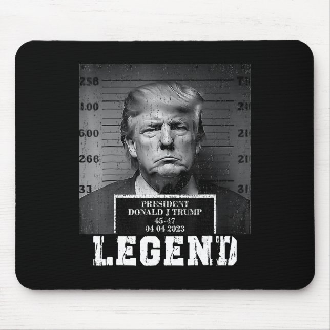 Trump 2024 Mugshot President Legend  Mouse Pad (Front)