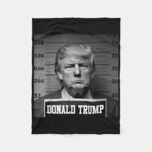 Trump 2024 Mugshot Trump Mug Shot President  Fleece Blanket