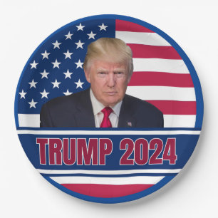 Trump 2024 paper plate