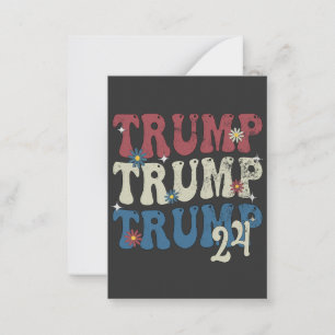 Trump 2024 Patriotic American Flag 4th Of July Card