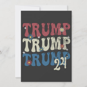 Trump 2024 Patriotic American Flag 4th Of July Save The Date