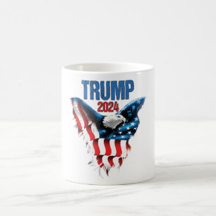 Trump 2024 Patriotic Coffee Mug Bold Conservative